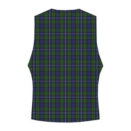ScotsTee Shop Scottish Donnachaidh Robertson Crest Tartan Waistcoat Sleeveless Suit Vest