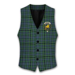 ScotsTee Shop Scottish Campbell of Argyll 1815 Ancient Crest Tartan Waistcoat Sleeveless Suit Vest