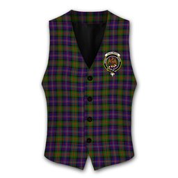 ScotsTee Shop Scottish Chalmers Crest Tartan Waistcoat Sleeveless Suit Vest