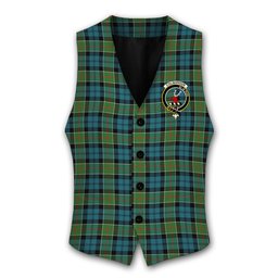 ScotsTee Shop Scottish Colquhoun Ancient Clan Crest Tartan Waistcoat Sleeveless Suit Vest