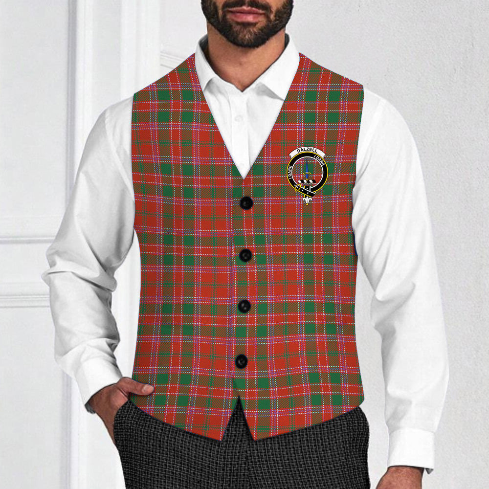 ScotsTee Shop Scottish Dalzell Ancient Crest Tartan Waistcoat Sleeveless Suit Vest