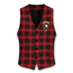 ScotsTee Shop Scottish Cunningham 3 Crest Tartan Waistcoat Sleeveless Suit Vest