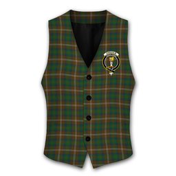 ScotsTee Shop Scottish Chisholm Hunting Crest Tartan Waistcoat Sleeveless Suit Vest