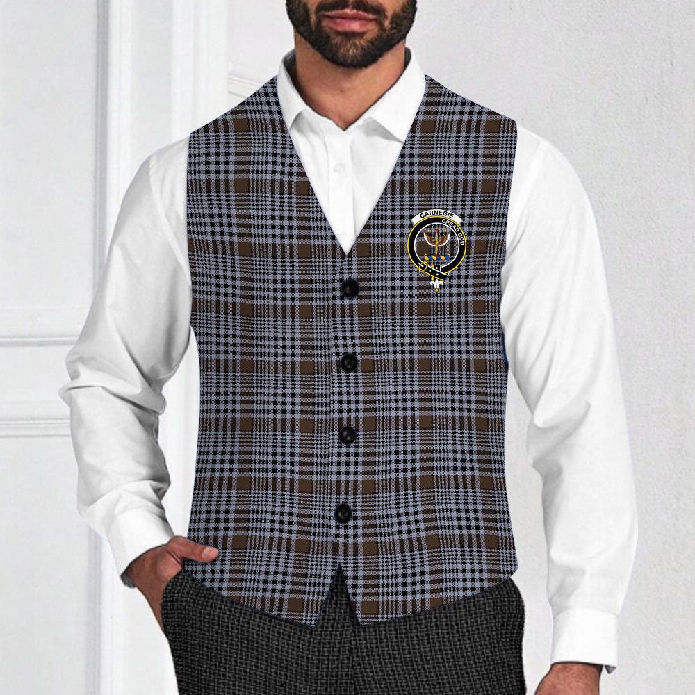 ScotsTee Shop Scottish Carnegie Check Modern Crest Tartan Waistcoat Sleeveless Suit Vest