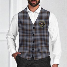 ScotsTee Shop Scottish Carnegie Check Modern Crest Tartan Waistcoat Sleeveless Suit Vest