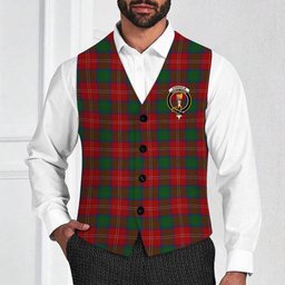 ScotsTee Shop Scottish Chisholm Crest Tartan Waistcoat Sleeveless Suit Vest