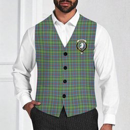 ScotsTee Shop Scottish Colville Crest Tartan Waistcoat Sleeveless Suit Vest