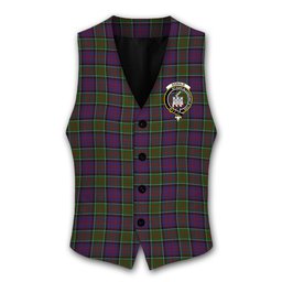 ScotsTee Shop Scottish Donald of Clan Ranald Modern Crest Tartan Waistcoat Sleeveless Suit Vest