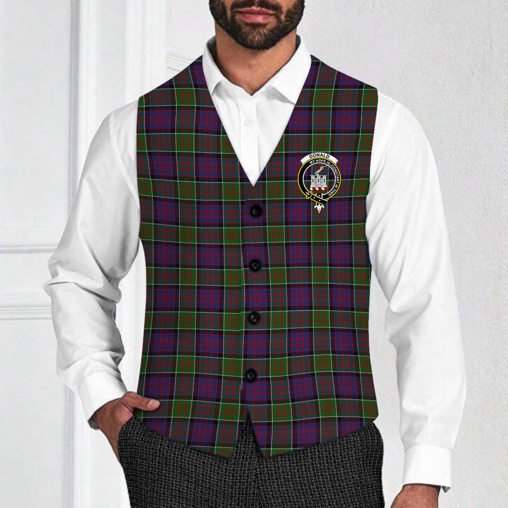 ScotsTee Shop Scottish Donald of Clan Ranald Modern Crest Tartan Waistcoat Sleeveless Suit Vest