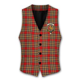 ScotsTee Shop Scottish Chattan Modern Crest Tartan Waistcoat Sleeveless Suit Vest