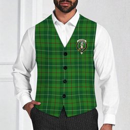 ScotsTee Shop Scottish Clephan Crest Tartan Waistcoat Sleeveless Suit Vest