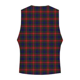 ScotsTee Shop Scottish Clark Red Crest Tartan Waistcoat Sleeveless Suit Vest