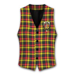 ScotsTee Shop Scottish Dewar Crest Tartan Waistcoat Sleeveless Suit Vest