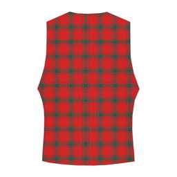 ScotsTee Shop Scottish Donald of the Isles Red Modern Crest Tartan Waistcoat Sleeveless Suit Vest