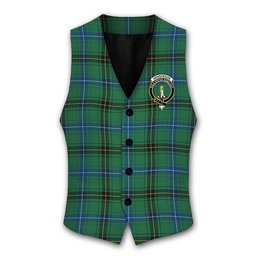 ScotsTee Shop Scottish Henderson Ancient Crest Tartan Waistcoat Sleeveless Suit Vest