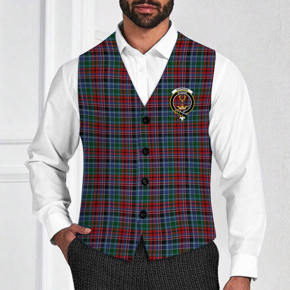 ScotsTee Shop Scottish Gordon Red Crest Tartan Waistcoat Sleeveless Suit Vest