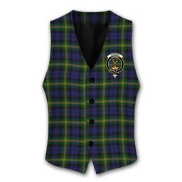 ScotsTee Shop Scottish Gordon of Esslemont Crest Tartan Waistcoat Sleeveless Suit Vest