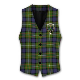 ScotsTee Shop Scottish Fergusson Modern Crest Tartan Waistcoat Sleeveless Suit Vest