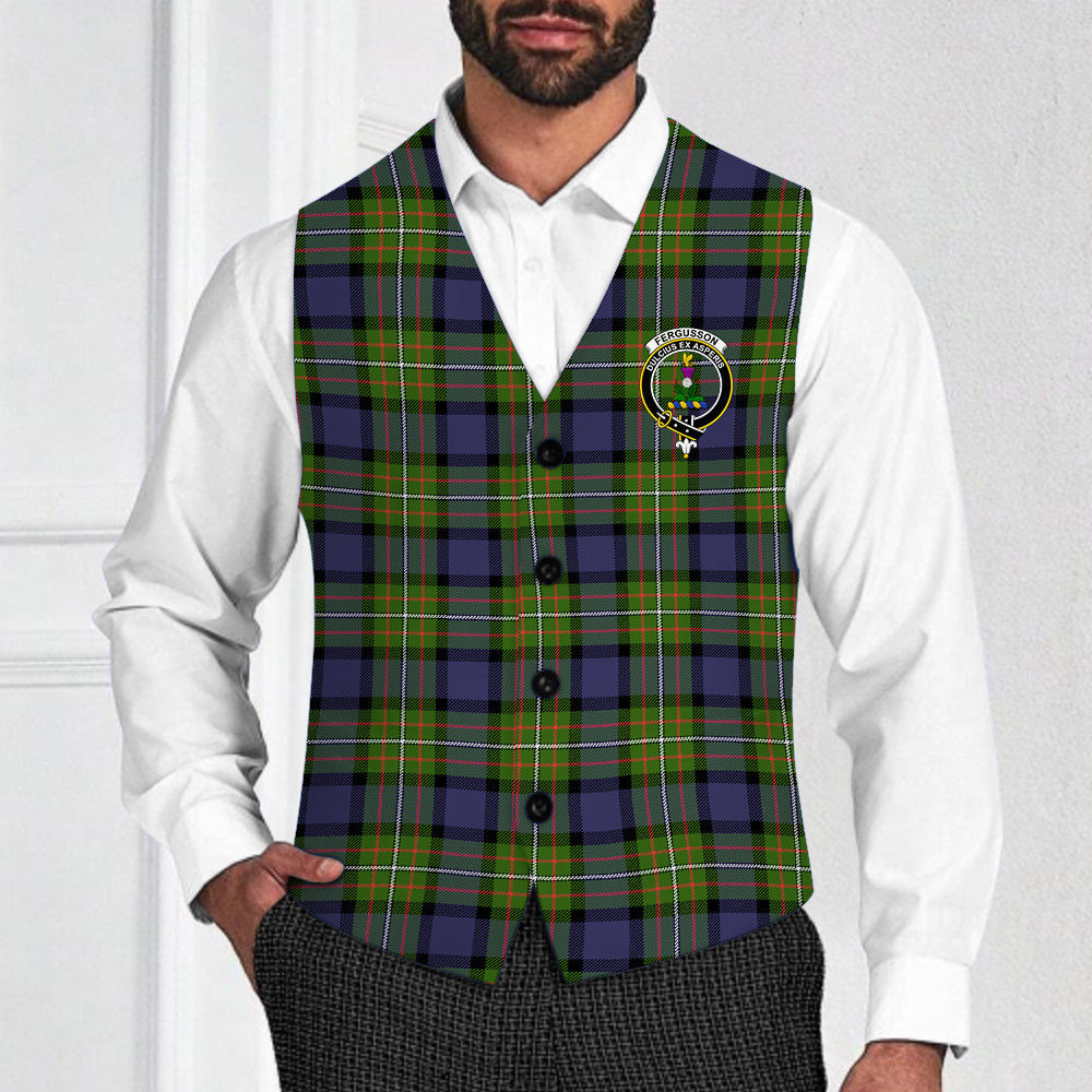 ScotsTee Shop Scottish Fergusson Modern Crest Tartan Waistcoat Sleeveless Suit Vest