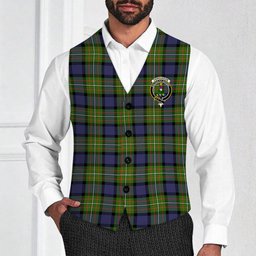 ScotsTee Shop Scottish Fergusson Modern Crest Tartan Waistcoat Sleeveless Suit Vest