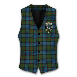 ScotsTee Shop Scottish Fletcher of Dunans Crest Tartan Waistcoat Sleeveless Suit Vest