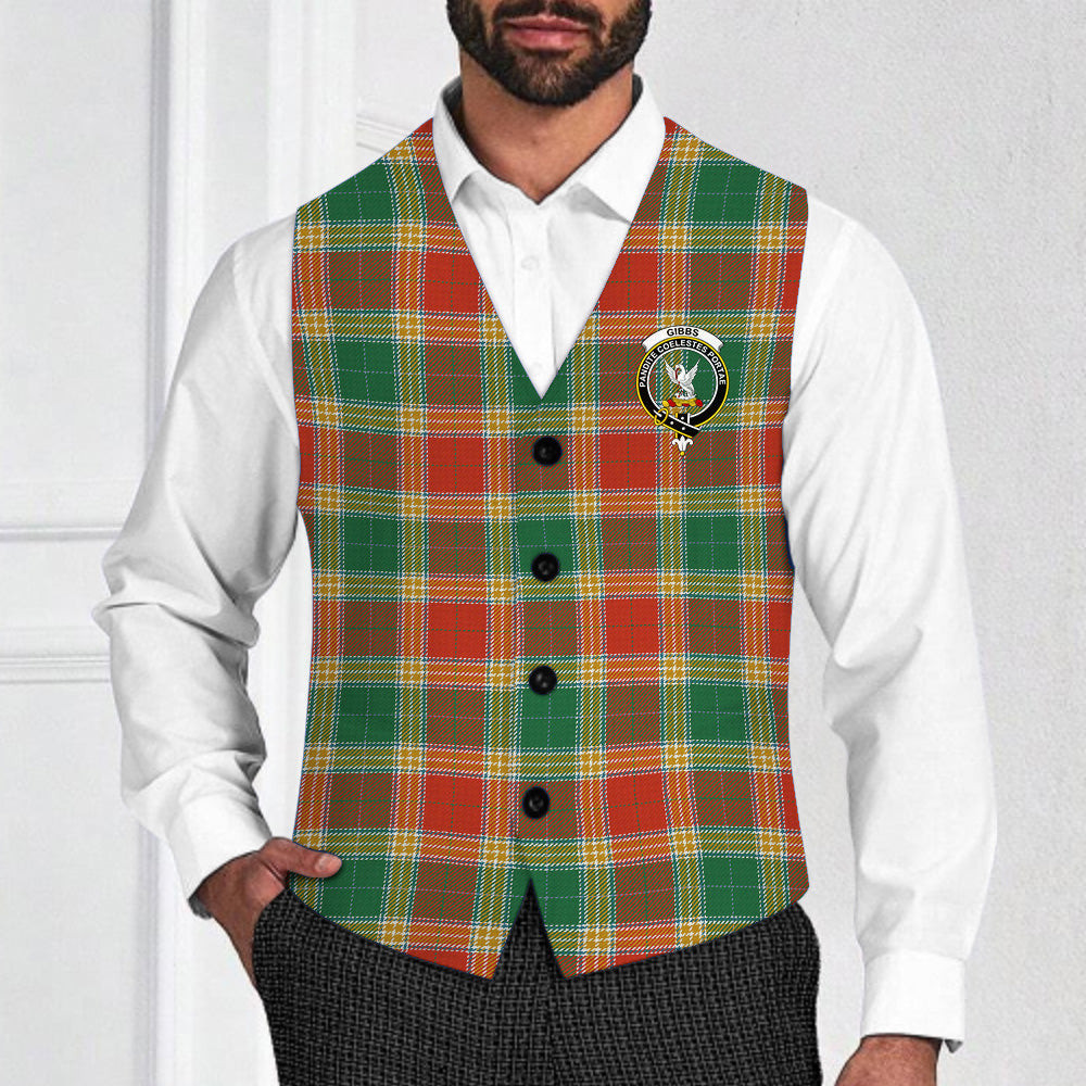 ScotsTee Shop Scottish Gibbs Ancient Crest Tartan Waistcoat Sleeveless Suit Vest