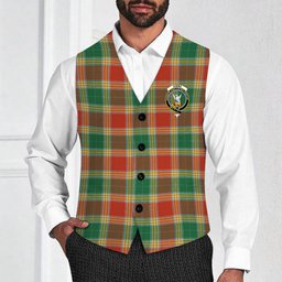 ScotsTee Shop Scottish Gibbs Ancient Crest Tartan Waistcoat Sleeveless Suit Vest
