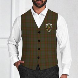 ScotsTee Shop Scottish Gray Crest Tartan Waistcoat Sleeveless Suit Vest