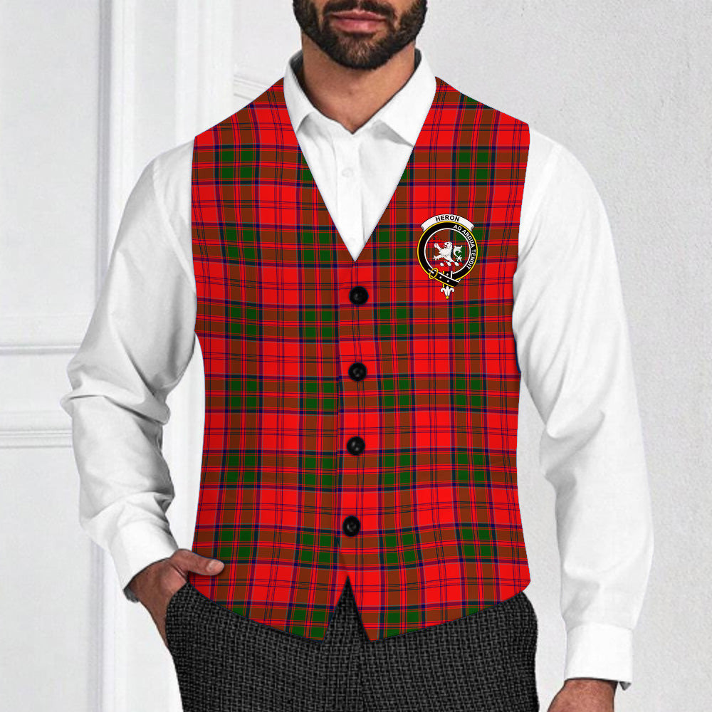 ScotsTee Shop Scottish Heron Crest Tartan Waistcoat Sleeveless Suit Vest