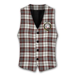 ScotsTee Shop Scottish Dunbar Plaid Ancient Crest Tartan Waistcoat Sleeveless Suit Vest