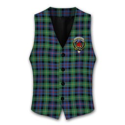 ScotsTee Shop Scottish Farquharson Ancient Crest Tartan Waistcoat Sleeveless Suit Vest
