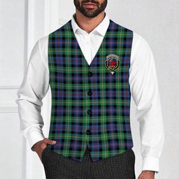 ScotsTee Shop Scottish Farquharson Ancient Crest Tartan Waistcoat Sleeveless Suit Vest