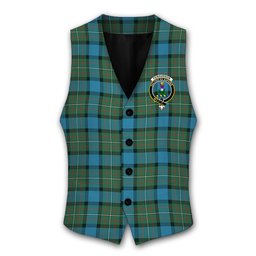 ScotsTee Shop Scottish Fergusson Ancient #2 Crest Tartan Waistcoat Sleeveless Suit Vest