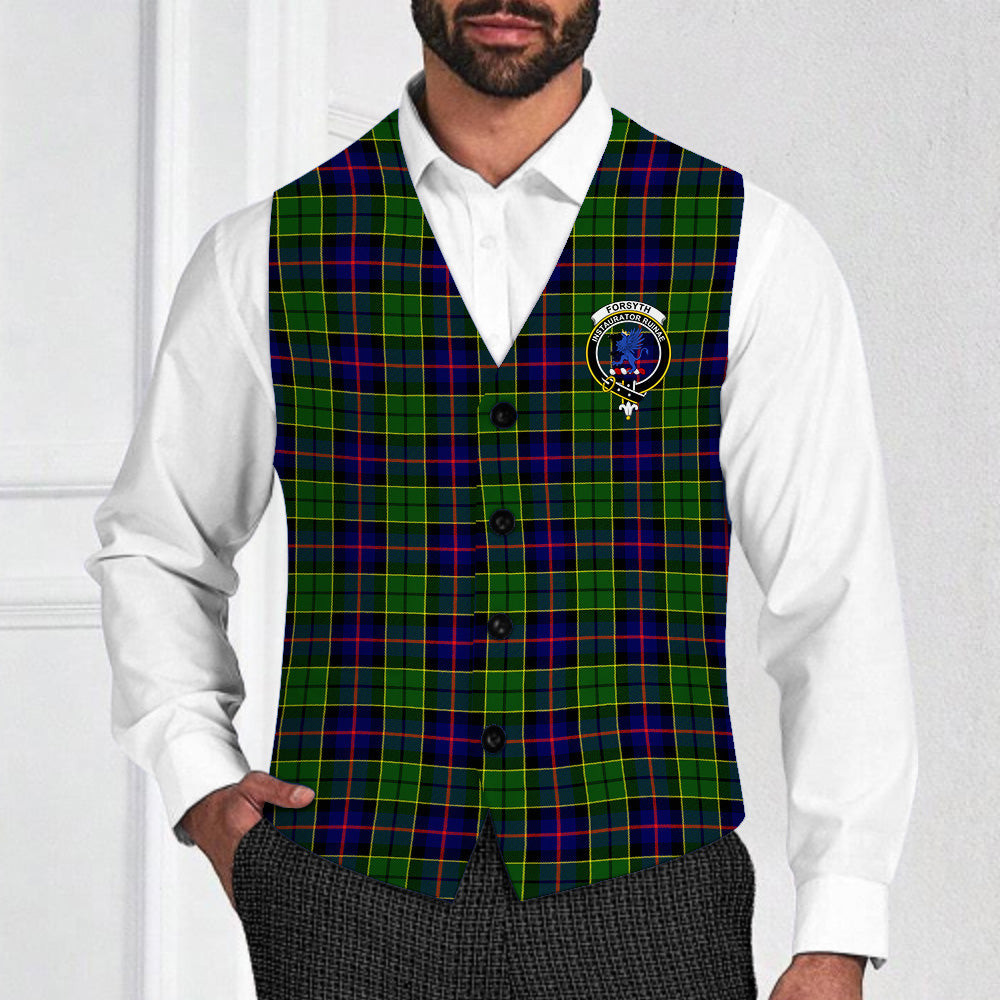 ScotsTee Shop Scottish Forsyth Modern Crest Tartan Waistcoat Sleeveless Suit Vest