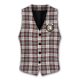 ScotsTee Shop Scottish Dunbar Plaid Modern Crest Tartan Waistcoat Sleeveless Suit Vest