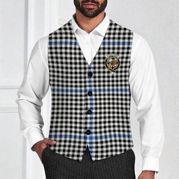 ScotsTee Shop Scottish Gladstanes Modern Crest Tartan Waistcoat Sleeveless Suit Vest