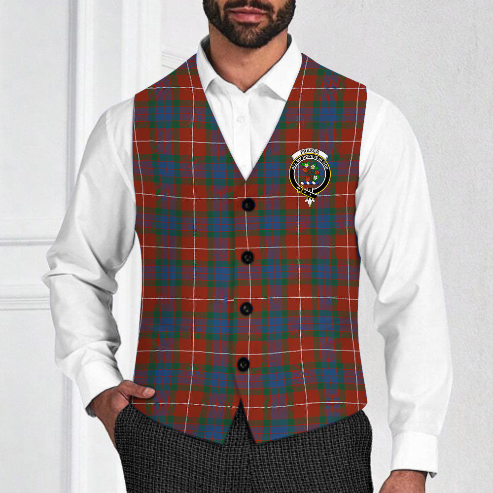 ScotsTee Shop Scottish Fraser Ancient Crest Tartan Waistcoat Sleeveless Suit Vest