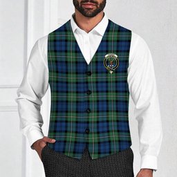 ScotsTee Shop Scottish Forbes Ancient Crest Tartan Waistcoat Sleeveless Suit Vest