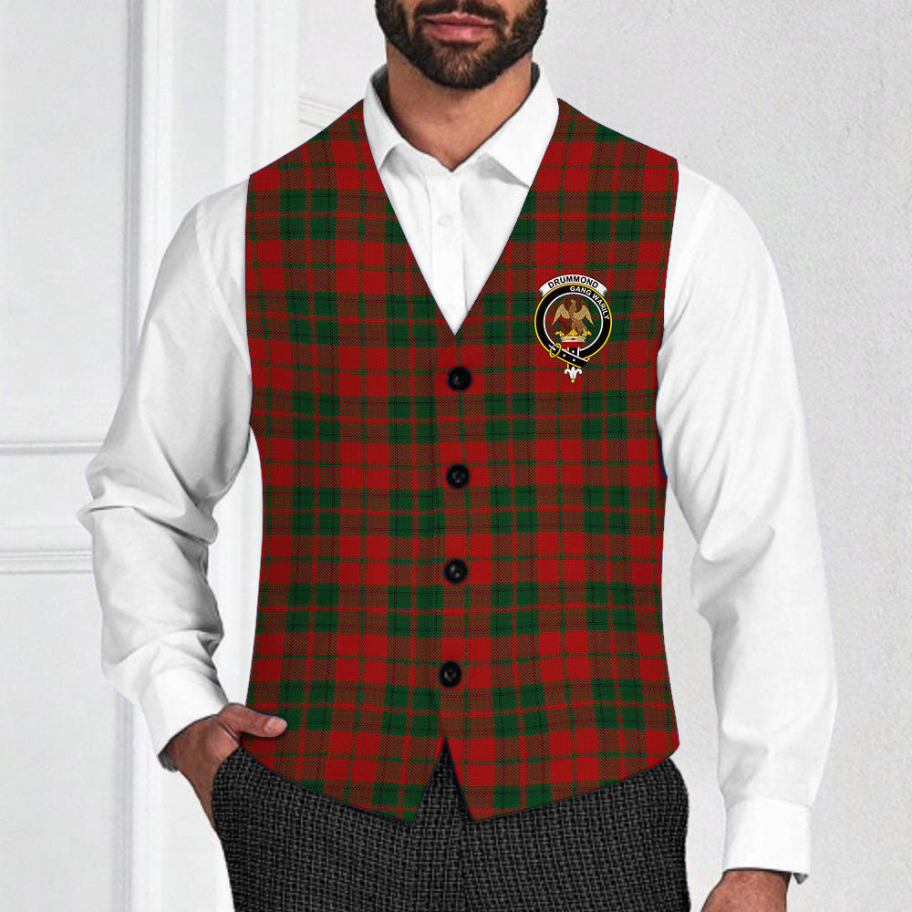 ScotsTee Shop Scottish Drummond 3 Crest Tartan Waistcoat Sleeveless Suit Vest