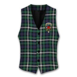 ScotsTee Shop Scottish Farquharson Dress Modern Crest Tartan Waistcoat Sleeveless Suit Vest