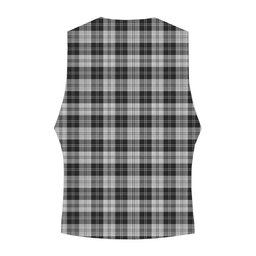 ScotsTee Shop Scottish Erskine Black and White Crest Tartan Waistcoat Sleeveless Suit Vest
