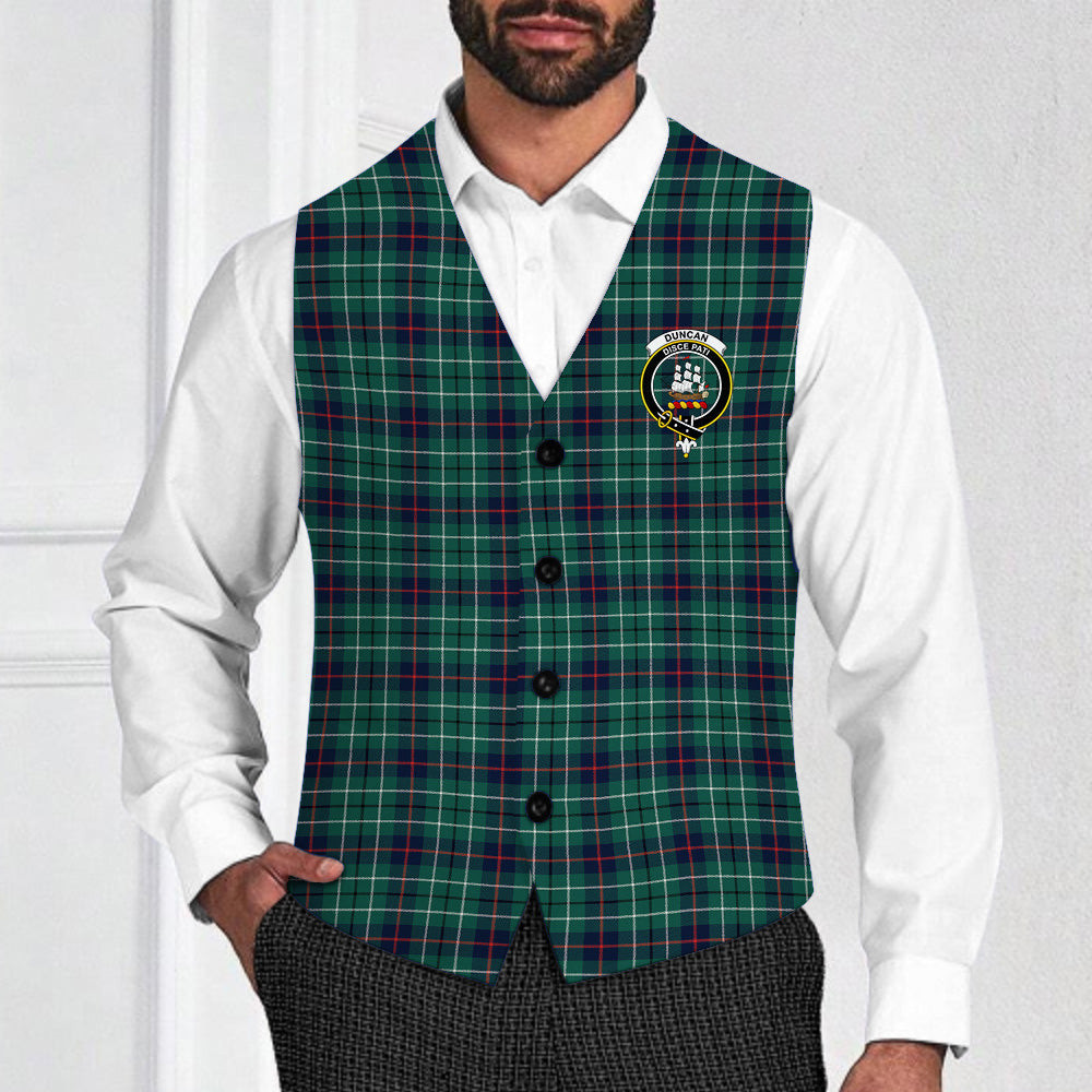 ScotsTee Shop Scottish Duncan Modern Clan Crest Tartan Waistcoat Sleeveless Suit Vest