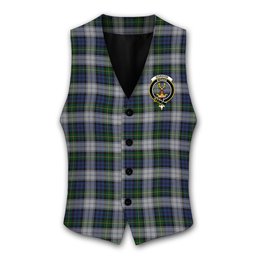 ScotsTee Shop Scottish Gordon Dress Original Crest Tartan Waistcoat Sleeveless Suit Vest