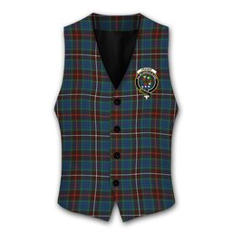 ScotsTee Shop Scottish Fraser Hunting Ancient Crest Tartan Waistcoat Sleeveless Suit Vest