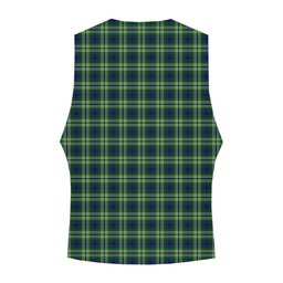 ScotsTee Shop Scottish Haliburton Crest Tartan Waistcoat Sleeveless Suit Vest