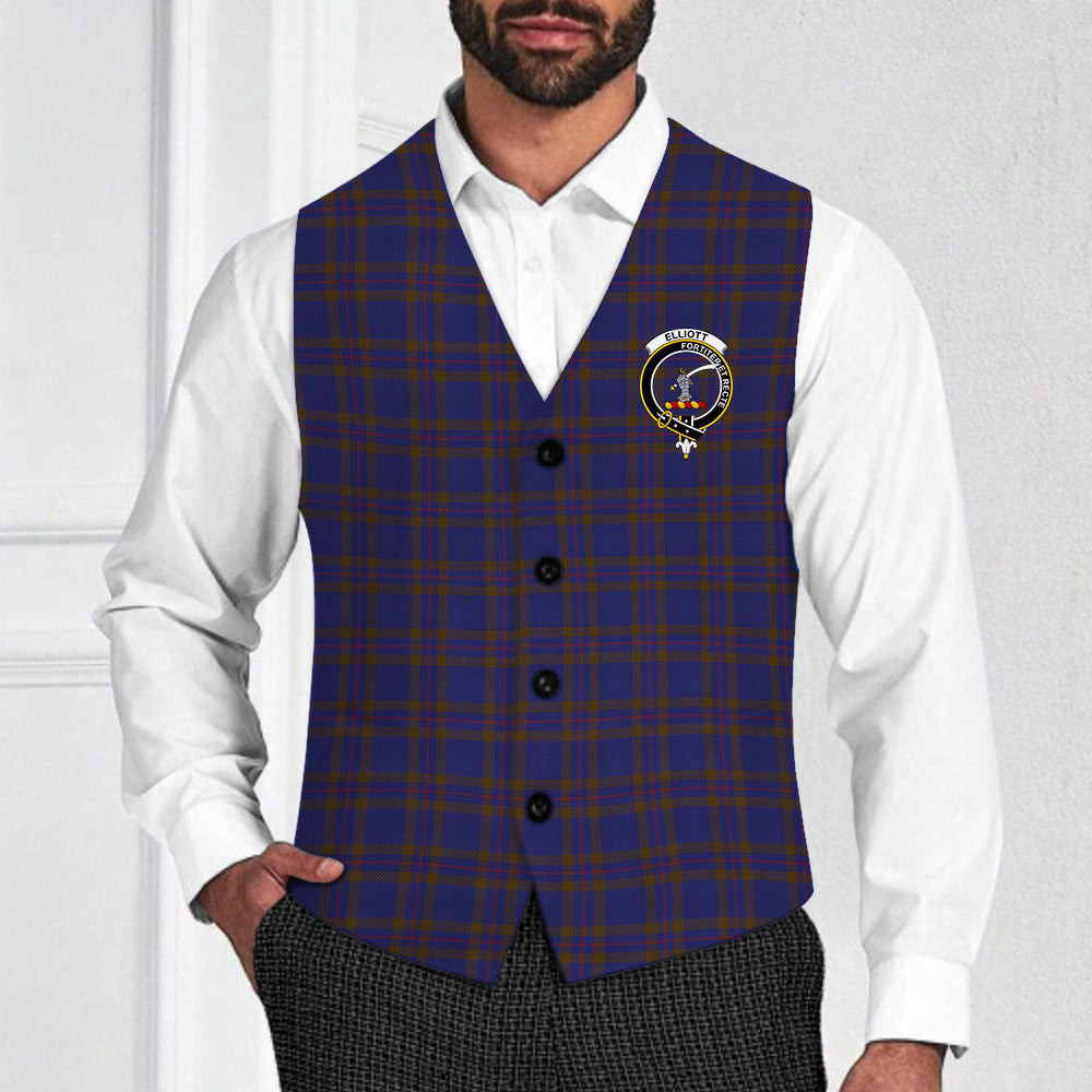 ScotsTee Shop Scottish Elliot Crest Tartan Waistcoat Sleeveless Suit Vest