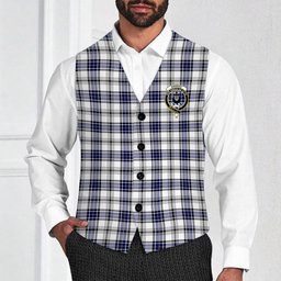 ScotsTee Shop Scottish Hannay SC Crest Tartan Waistcoat Sleeveless Suit Vest