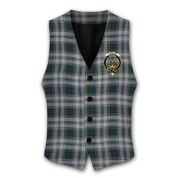 ScotsTee Shop Scottish Gordon Dress 3 Crest Tartan Waistcoat Sleeveless Suit Vest
