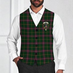 ScotsTee Shop Scottish Hall from Springbrook and Newtown Crest Tartan Waistcoat Sleeveless Suit Vest