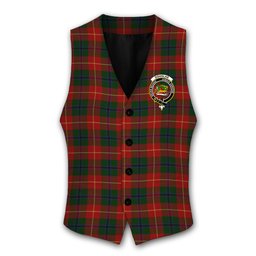 ScotsTee Shop Scottish Douglas of Roxburgh Crest Tartan Waistcoat Sleeveless Suit Vest